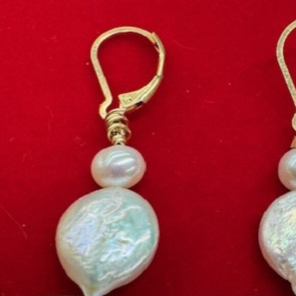 Fresh Water Pearl Earrings - Holiday Sale - Picture 2 of 3